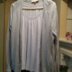 beautiful, soft blue tshirt, sweater combo by Loft